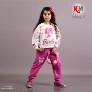 بلوز شلوار دخترانه طرح باربی نگین کاری